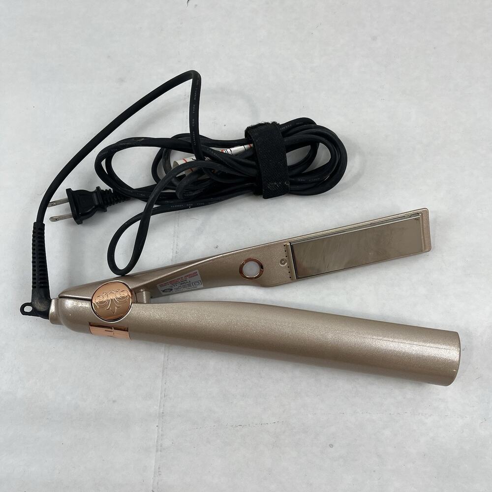 TYME Iron Pro 2-in-1 Hair Curler & Straightener Rose Gold Tested Works